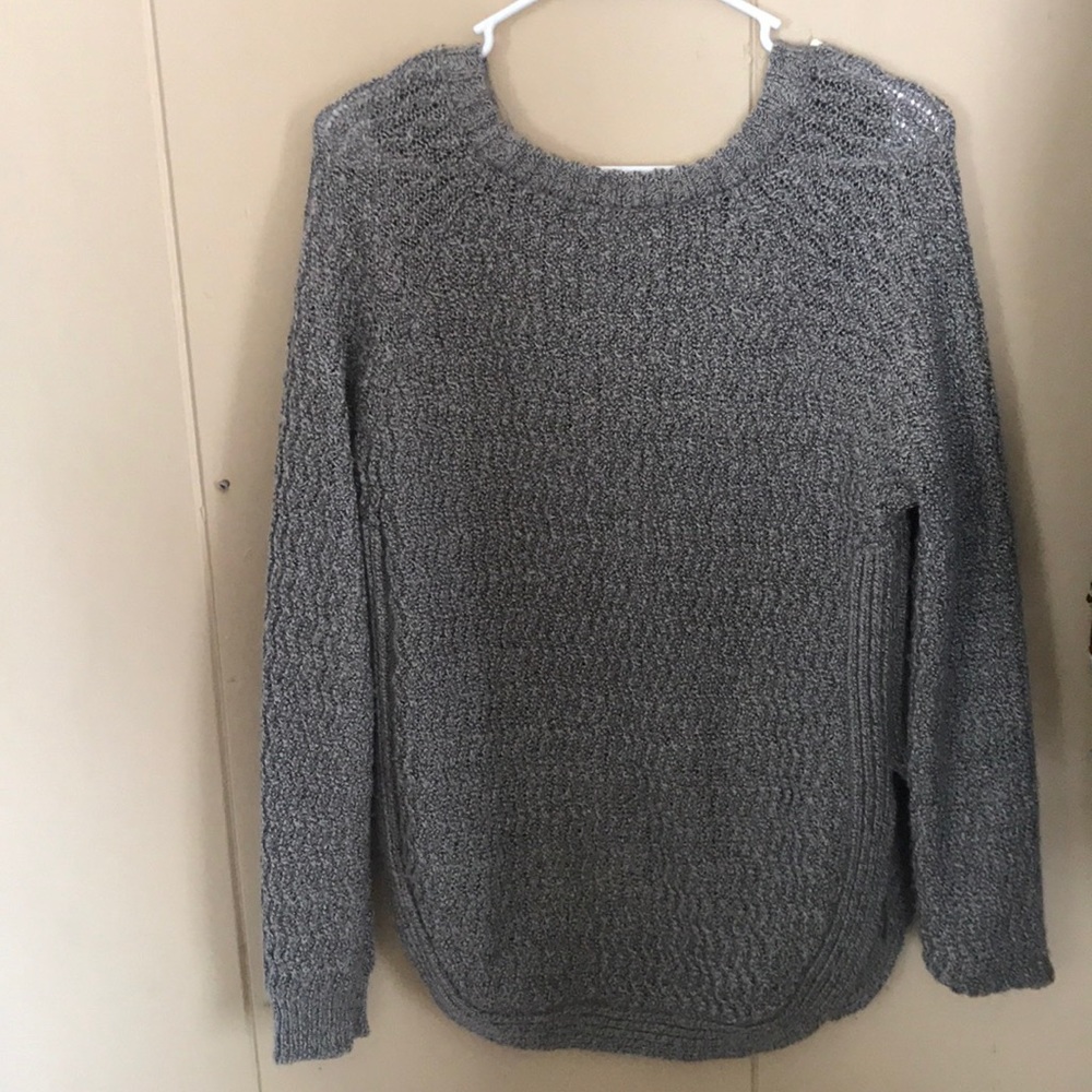 Grey Slit Sweater - Picture 3 of 4